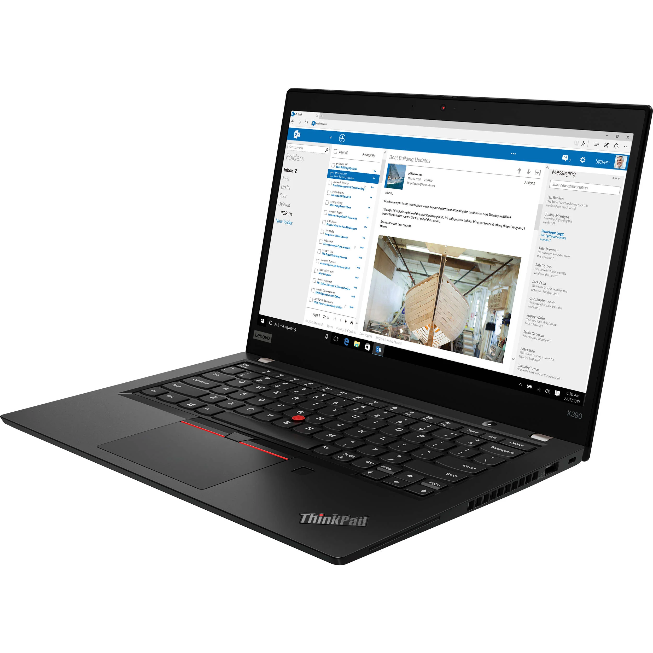 Lenovo Thinkpad X390 / i5-8265U / 256Gt SSD / 8Gt DDR4 / Win 11 Pro - Image 2